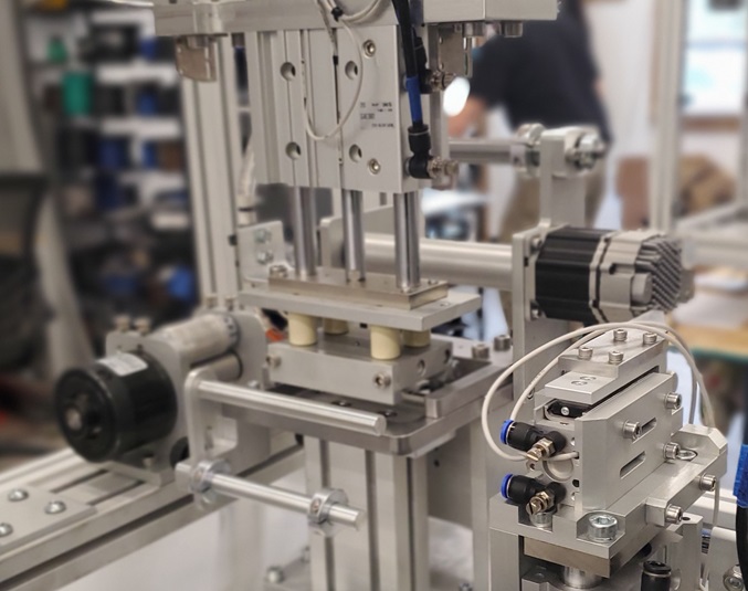 Assembly of products including pressing, joining, welding, screwing, hot stamping